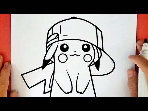 HOW TO DRAW PIKACHU WITH ASH39S HAT