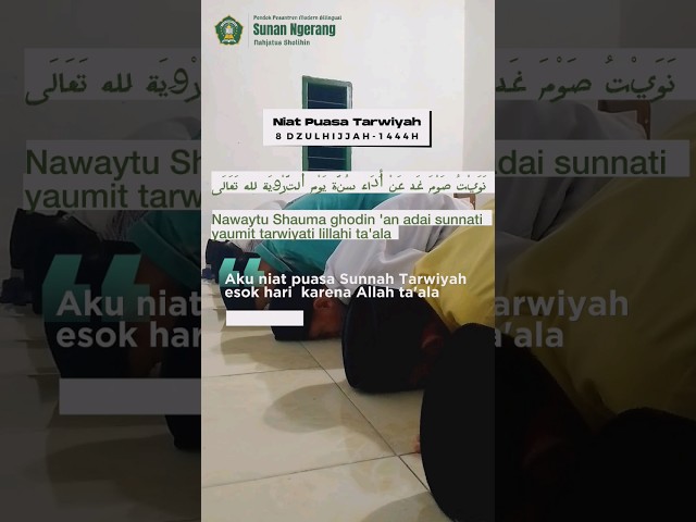 Niat puasa Tarwiyah 8 Dzulhijjah 1444 H #shorts #dailyvlog #santri class=