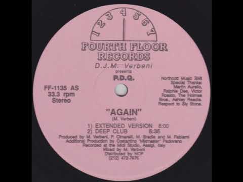 P.D.Q. — D.J.M. Verbeni Presents P.D.Q. ‎– Again (Deep Club)