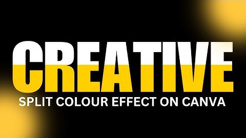 How to Create Split Colour Text Effect in Canva #canvatutorial #graphicsdesign