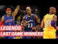 NBA Legends' LAST Career Game Winners!