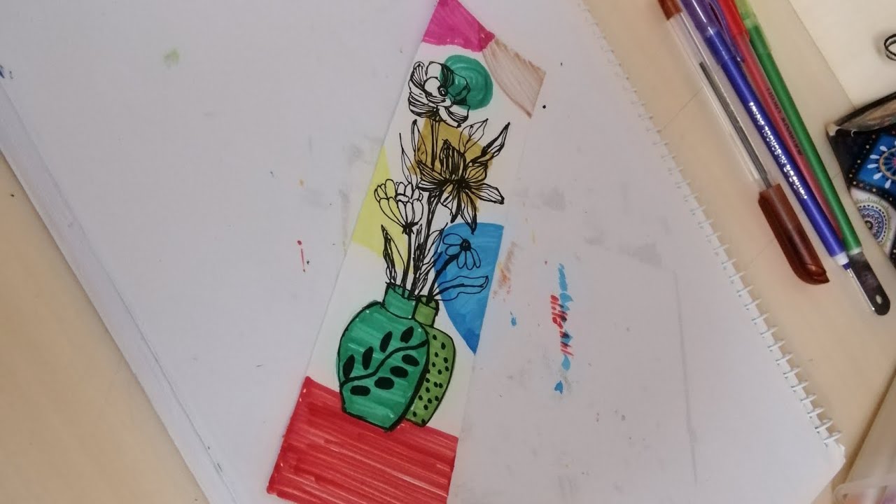 The Easiest bookmark Tutorial bohoart markerart art paintings drawing the-easiest-bookmark-tutorial-bohoart-markerart-art-paintings-drawing