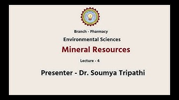 Environmental Sciences  | Mineral Resourses | AKTU Digital Education