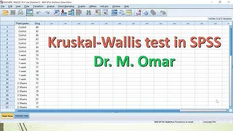 How to do non-parametric Kurskal Wallis test in SPSS