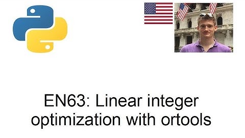 Linear integer optimization with ortools in Python