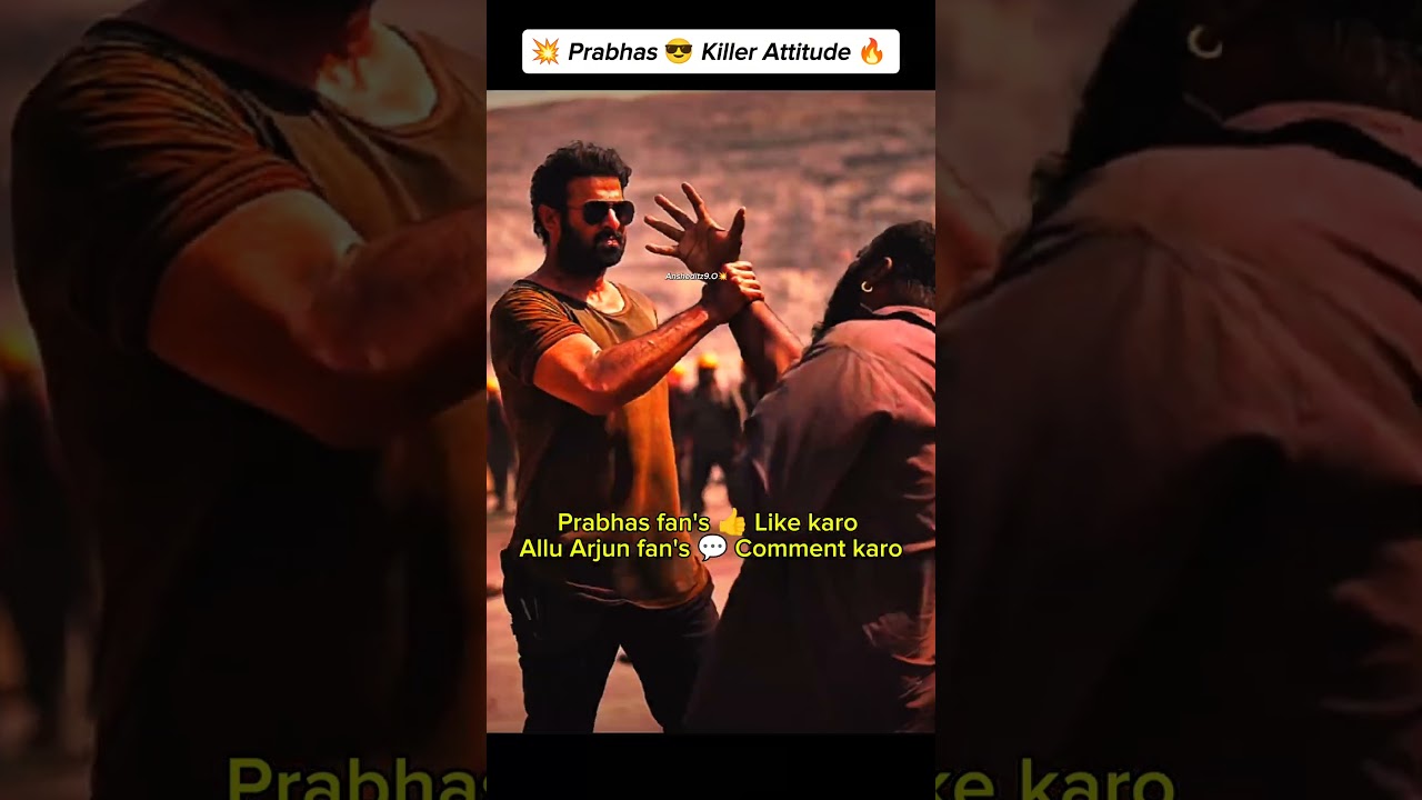 💥 Prabhas 😎 Killer Attitude 🔥 | Fina Lana BGM | Girl Save Scene 💢 