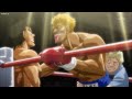 はじめの一歩 -Champion Road #53 | 第1ラウンド、ノーガードで挑発するホークを、ジャブでコーナーに追い詰める鷹村 !!