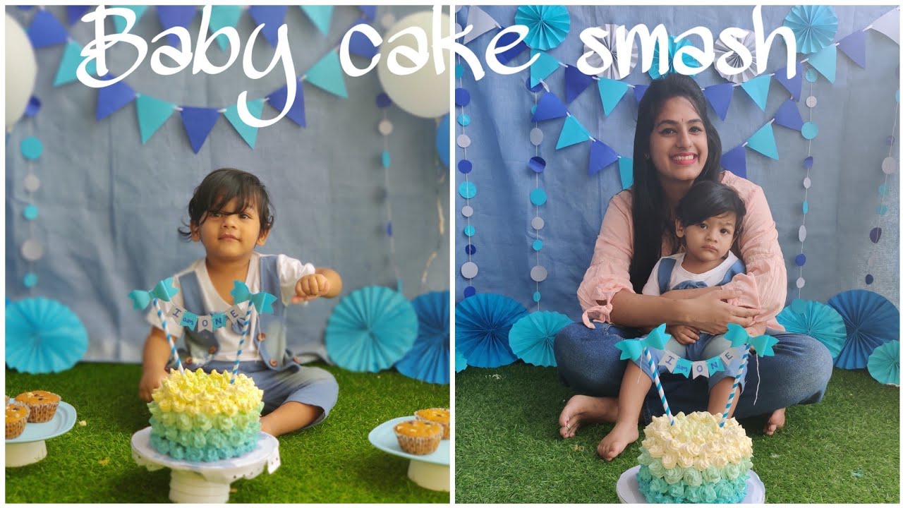 Baby cake smash 😍 Our Nandu baby's first b'day ...