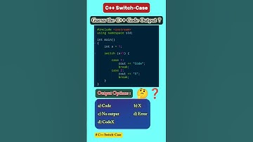 C++ Switch-Case #6 |❓🧠🤔 #coding #cpp#programming #switchcase#cs#algo #codinginterview#problemsolving