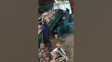 Horizontal cardboard baler machine #environment #recyclingmachine #baler