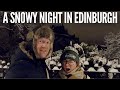 NEWS FLASH: it snowed in Edinburgh last night! (that doesn't happen often, so we went out at 2am!)