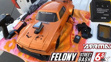 6s felony first sky Rc gnss gps speed run!stock electronics,28t pinion and punch 7.how fast? #arrma