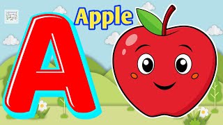 A is for apple 🍎 | ABC Phonics Song for Kids| ABC Phonics Song with Cute Cartoon Rhymes |#kidssongs 