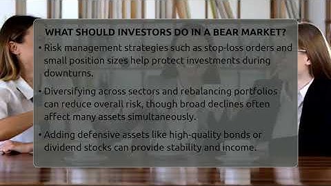 What Should Investors Do In A **bear Market**? - Stock and Options Playbook