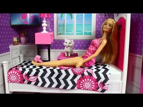 Barbie Doll and Bedroom Furniture Set / Кукла Барби со спальней - Mattel - CFB63 CFB60