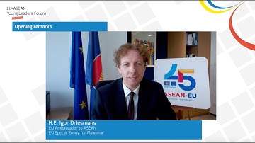 Ambassador Igor Driesmans at the EU-ASEAN Young Leaders Forum 2022 Launch Event