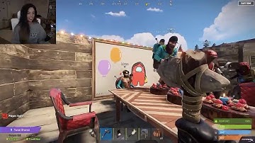 Surprise Birthday Celebration for Valkyrae by Her Friends| Rust OTV Server