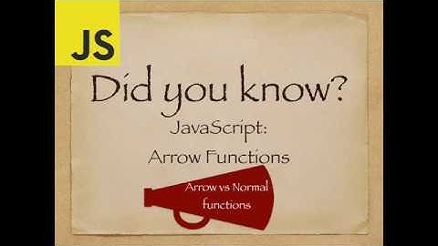 JavaScript Arrow Functions | Arrow Functions vs Normal Functions | Did You Know JS?