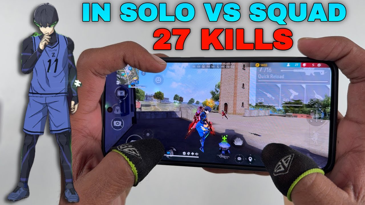 Free fire solo vs squad ranked gameplay 27 kills a new skills 😡 - YouTube