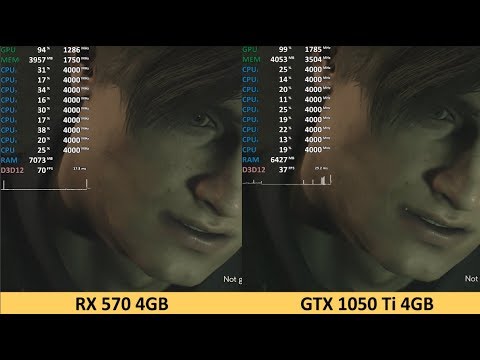 Resident Evil 2 Radeon RX 570 vs. GeForce GTX 1050 Ti, Adrenalin 2019 Edition Driver Update