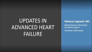 Updates in Advanced Heart Failure
