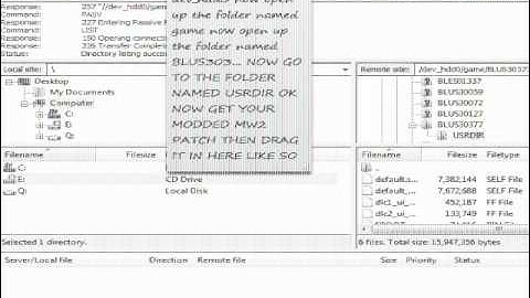 How to transfer a modded patch from your pc to your ps3