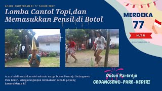Download Lagu Lomba Cantol Topi dan Memasukkan Pensil dalam Botol//Desa Gedangsewu-Pare MP3