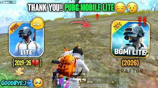 🥺Thank You PUBG MOBILE LITE (2019-2026)😥 Pubg/Bgmi Lite Confirm?😳Release Date 2026 😨🔥
