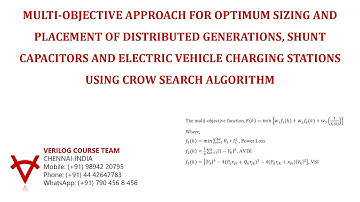 MULTI-OBJECTIVE APPROACH-OPTIMUM SIZING & PLACEMENT OF DG, CAPACITOR & EVCS-CROW SEARCH ALGORITHM