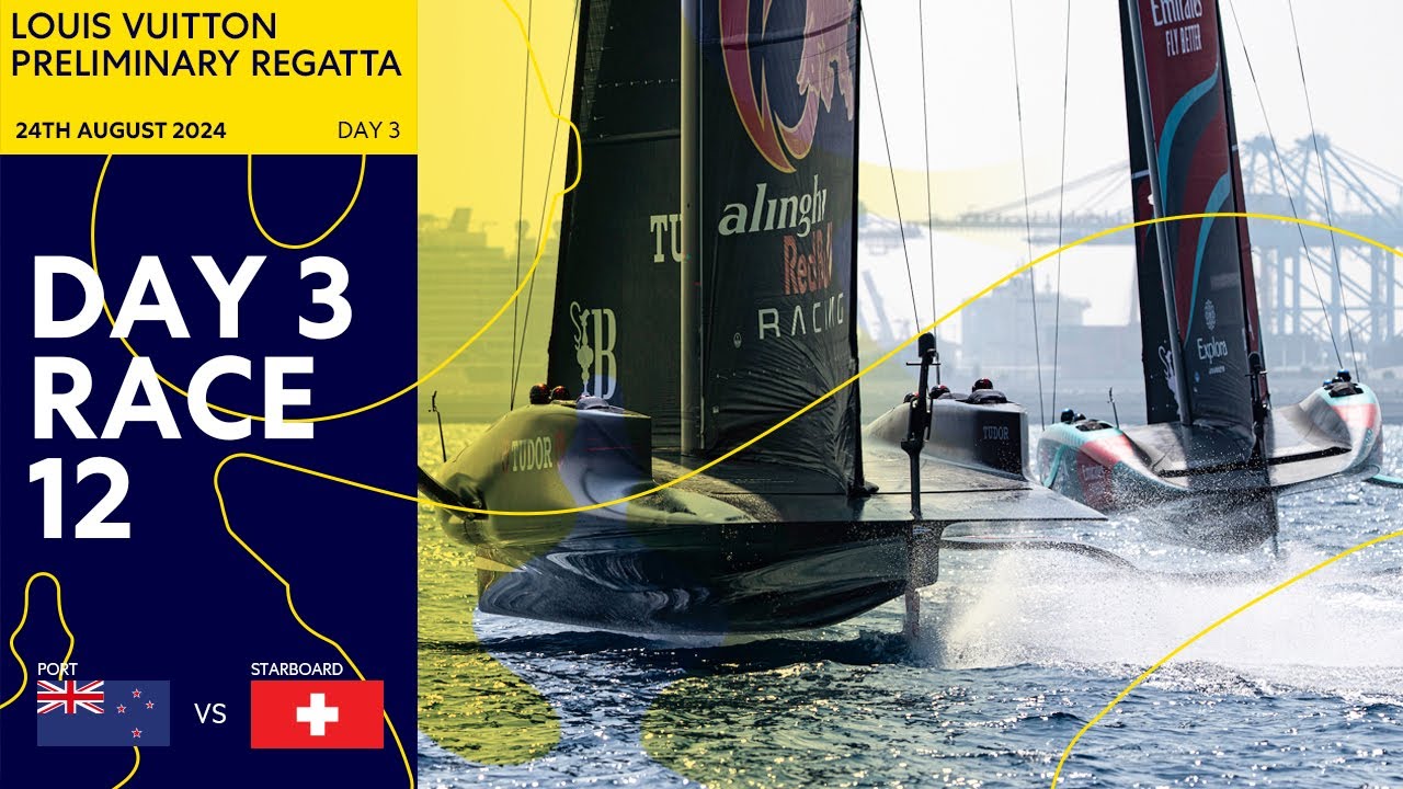 Emirates Team New Zealand vs. Alinghi Red Bull Racing - Full Race 24/08/2024.