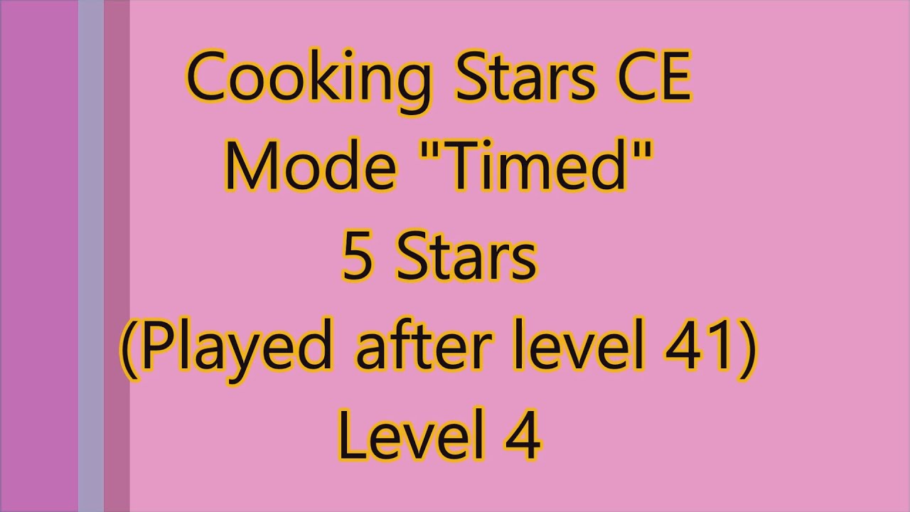 Cooking Stars Ce Burger Stars Level 4 5 Stars Youtube