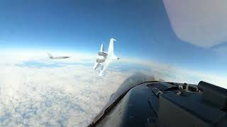 Venäjän Su-35 Vaarallinen Ohitus Usan F-16 Vierestä