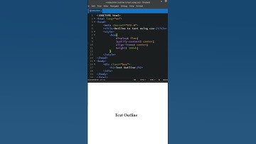 Outline to text using CSS #shorts