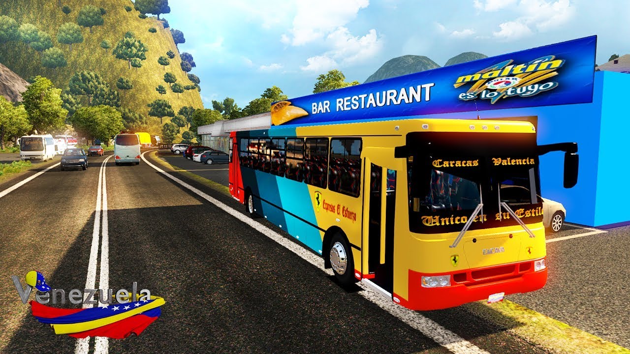 ETS2 BUS Encava ent-3300 FUERTE ACCIDENTE Barinas Barinitas Valera  MAPA VENEZUELA