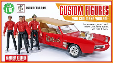 1:18 Custom Action Figures for your Iconic TV and Movie Vehicles made with Marauders Inc parts