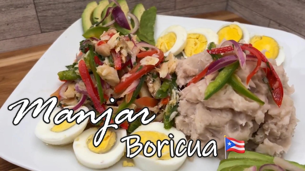 Majado de Viandas y Ensalada de Bacalao | Comida Tradicional Puertorriqueña