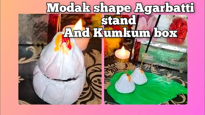 Modak Agarbatti stand and kumkum box// Diy agarbatti stand// ganapati decoration ideas