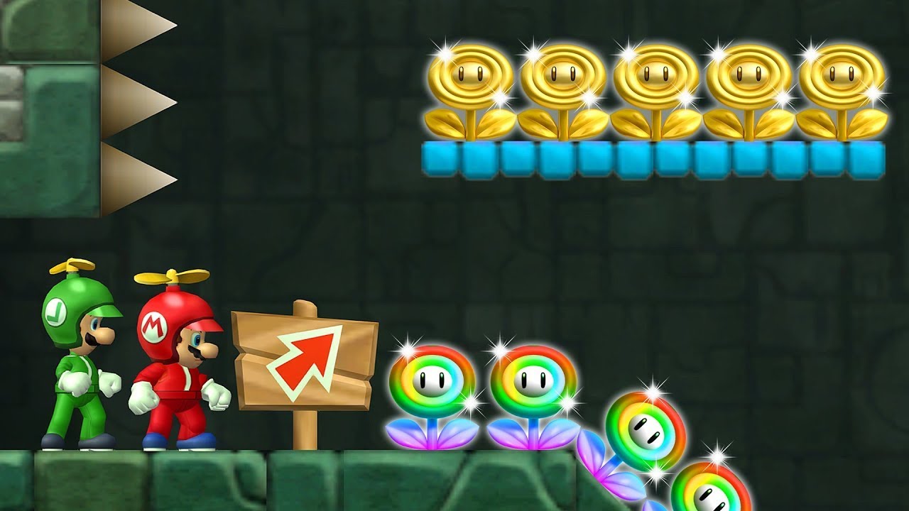 New Super Mario Bros. Wii - 2 Player Co-Op Walkthrough Part 18