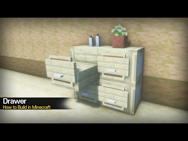 minecraft dresser design  Minecraft: How to make a Dresser