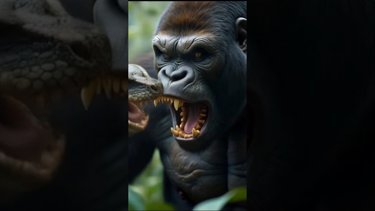 King Kong and snake fight funk song #funk #music #snake #kingkong #fighting
