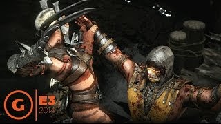 Mortal Kombat X Scorpion Vs Ferratorr Gameplay - E3 2014