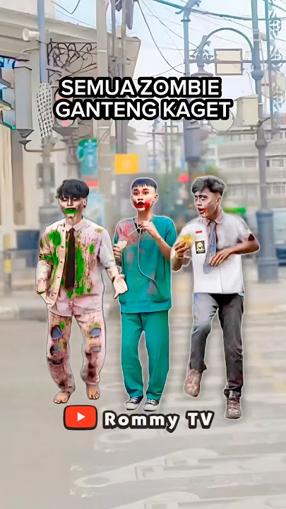 SEMUA ZOMBIE GANTENG KAGET!! Prank Klakson Bus Telolet #shorts #basuri