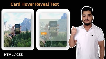 How to Create a Card on Hover Show Text Using HTML and CSS | Card Hover Reveal Text | Card Hover Css