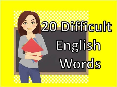 20 Difficult English Words With Meanings