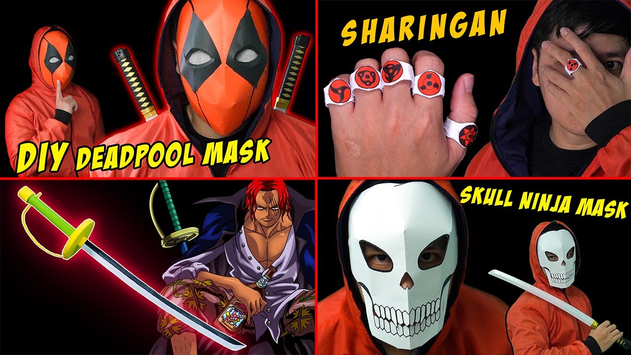 CAN YOU MAKE ALL THESE THINGS ?! Paper mask One Piece Sword Paper rings YouTube