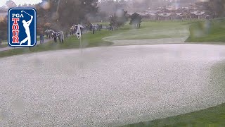 Hail causes weather delay at AT&T Pebble Beach Pro-Am 2019
