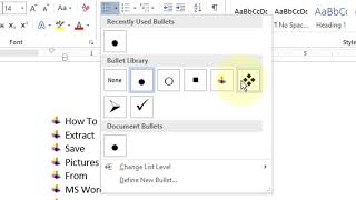 How to Insert Bullets in Microsoft Word