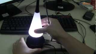 USB Powered Touch Sensor White Light Desktop LED Lamp w/ Mini Speaker - dx