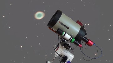 M57: Ring Nebula.  Live Stack Comparison between Edge HD800 and MAK127.