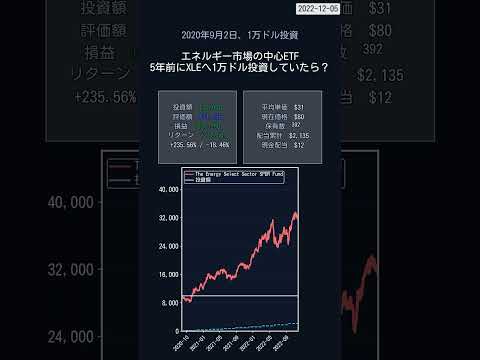 ⚡ エネルギーセクターETF: XLE  5年前に1万ドル投資していたら？